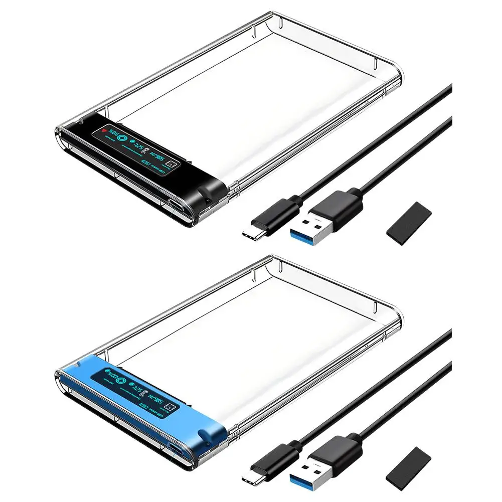 Для Shuole 2 5-дюймовый USB3.0 двухтактный слайд-крышка с круглым краем прозрачный