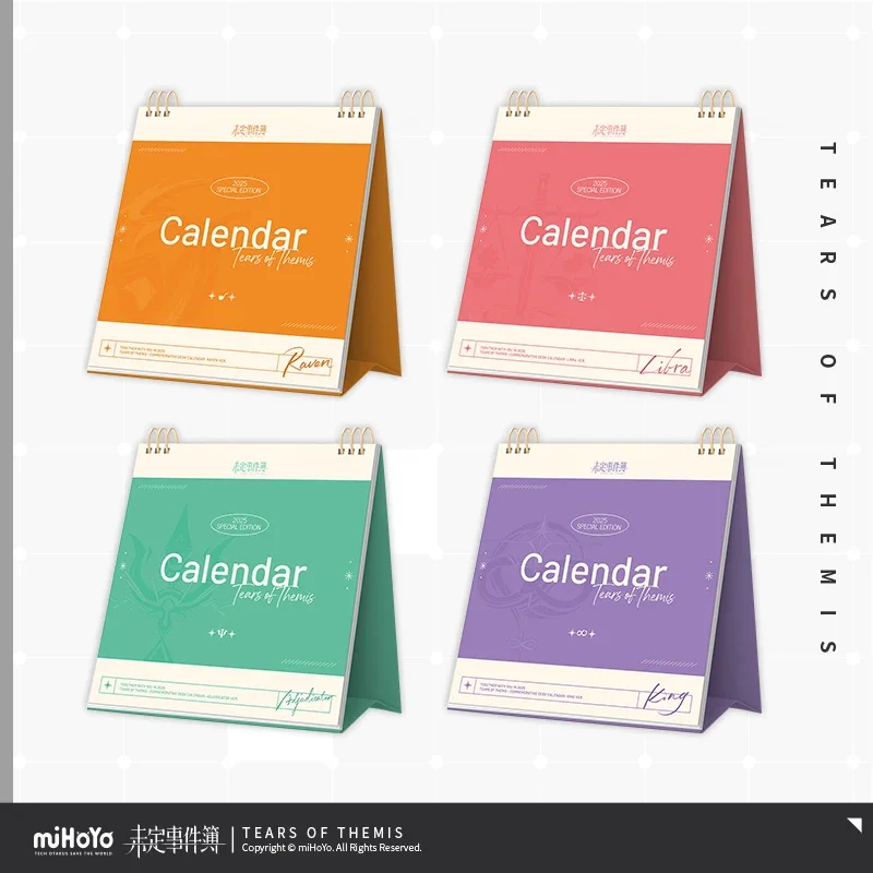 Официальная аниме-игра Слезы Фемиды Zuo Ran Mo Yi Lu Jinghe 2025 настольный календарь