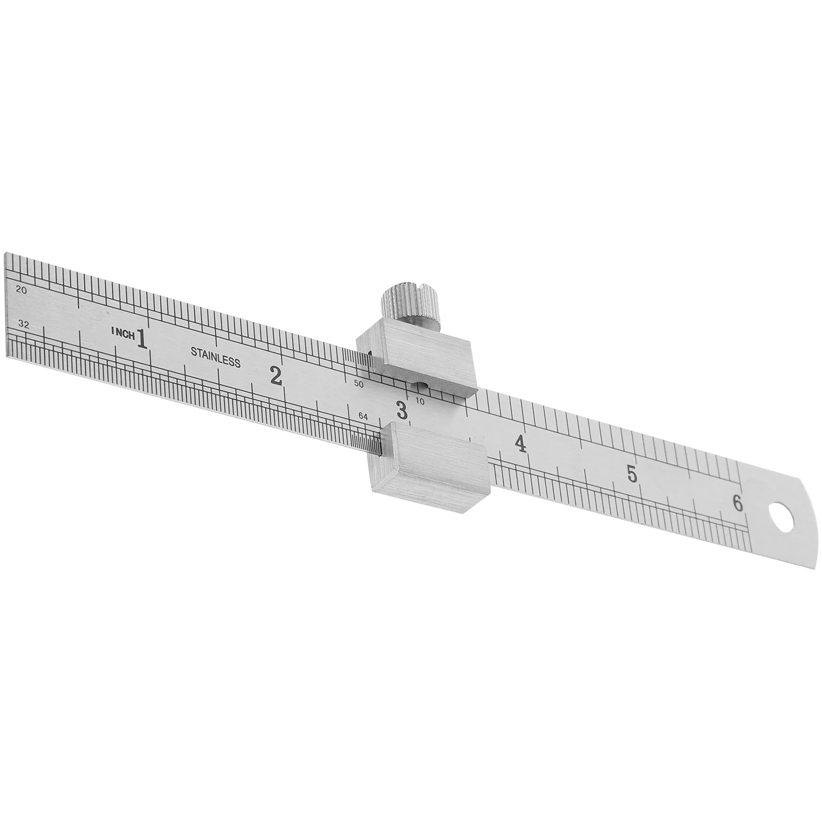 

1 Set Stainless Steel Scale Gauge Precision Measuring Ruler with Ruler Stopper
