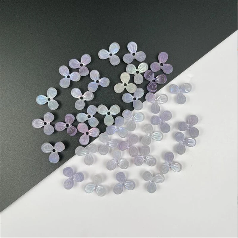 20Pcs New Creative 10MM Acetic Acid Flower Beads Spacer Acrylic Resin Torus Bead Connectors Diy Hair Jewelry Making Acessories