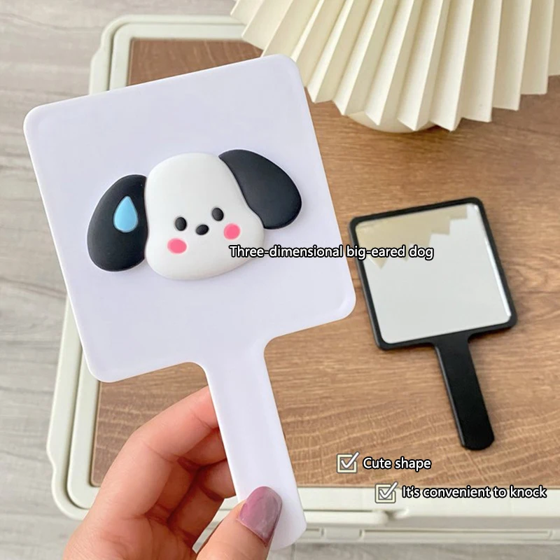 1 шт. Sanrio милый мультяшный почтовый портативный 3D собака HD зеркало для макияжа