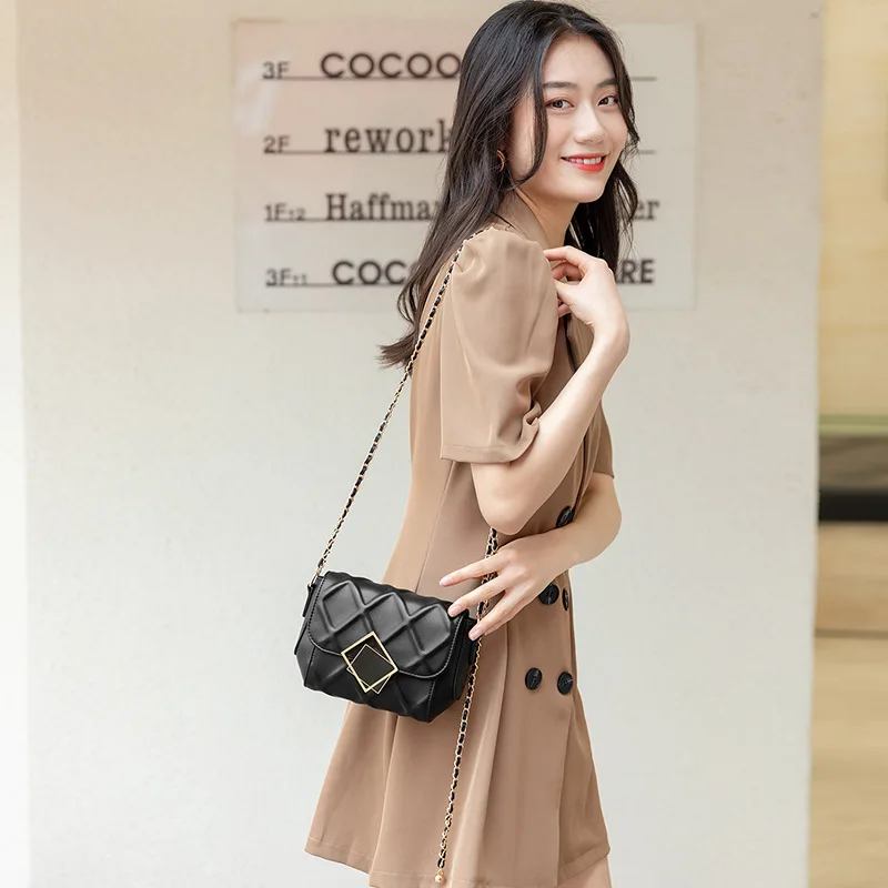 

Small golden ball chain bag women's summer slung niche 2021 new fashion joker small fragrant wind rhombus handbag