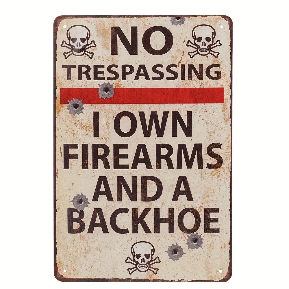 

Metal Tin Signs, No Trespassing Sign House Pub Restaurant, Metal Painting