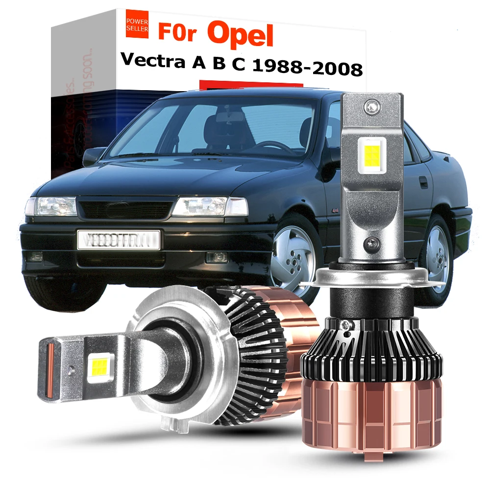 2 шт., Автомобильные светодиодные лампы 100 Вт 1988 лм для фар Opel Vectra A C 2008-5700