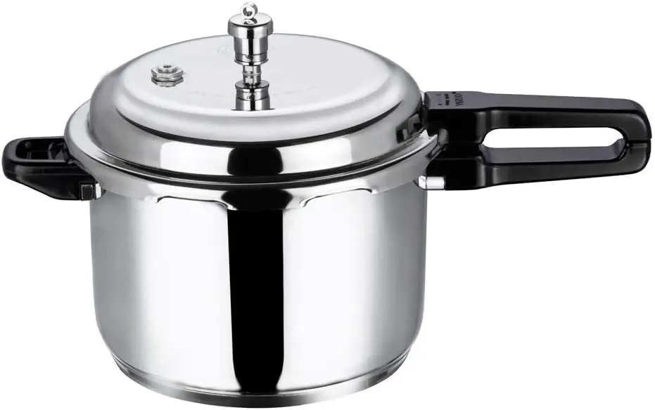 

Stainless Steel Sandwich Bottom Pressure Cooker, 5-Liter,Silver,Medium