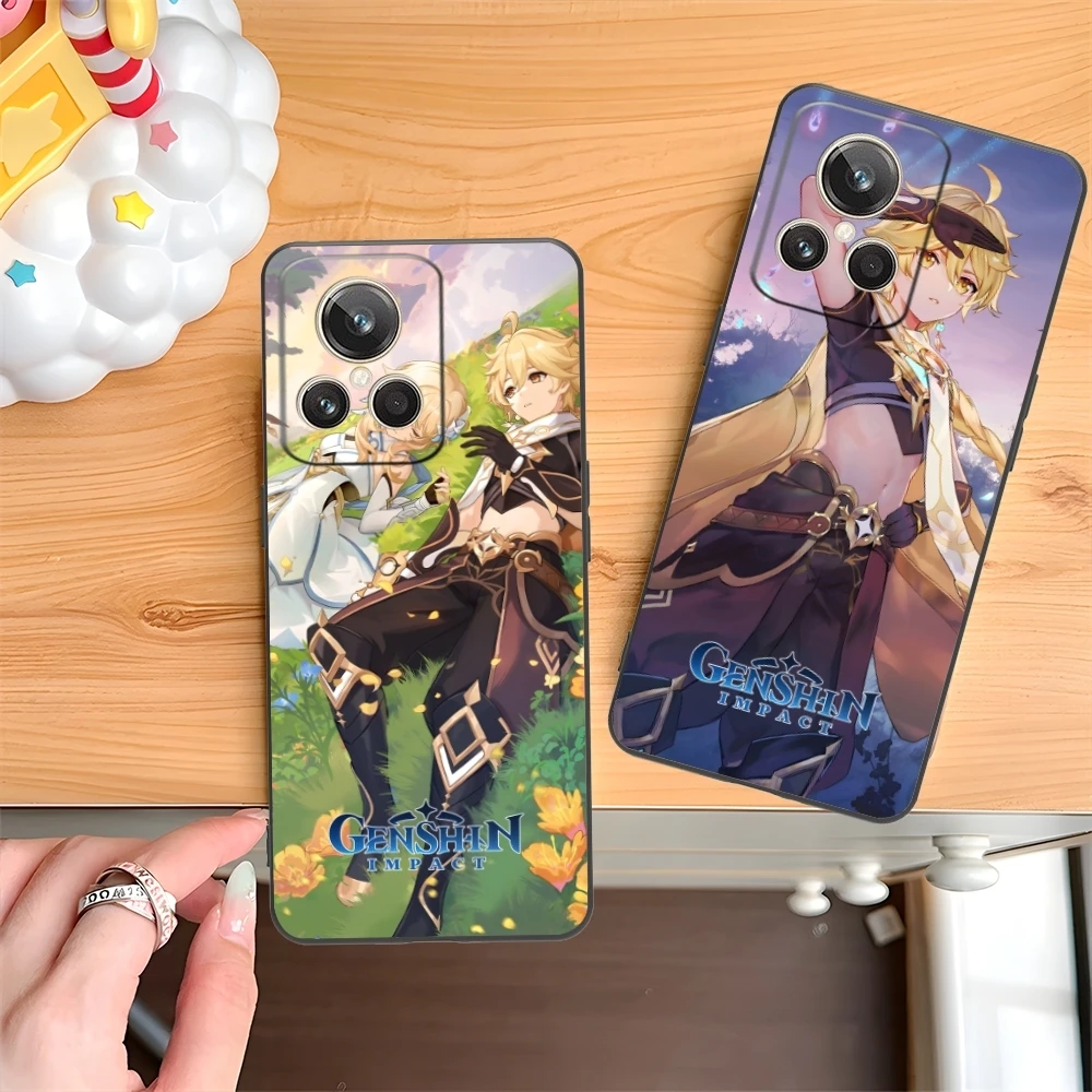 Чехол для мобильного телефона Genshin Impact Aether черный мягкий чехол Realme GT 2 9i 8i 7i Pro X50 X2