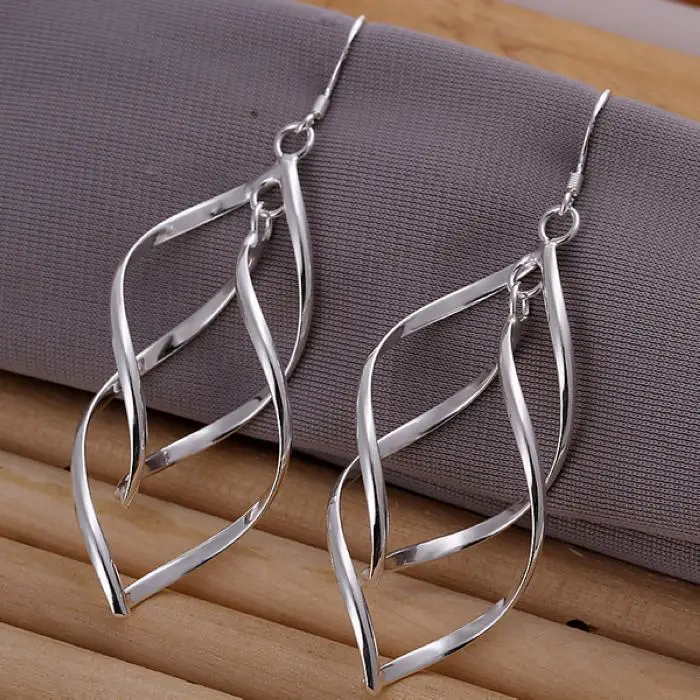 

popular women lady beautiful fashion hot hoop women High quality Silver color charm Earring Jewelry free shipping