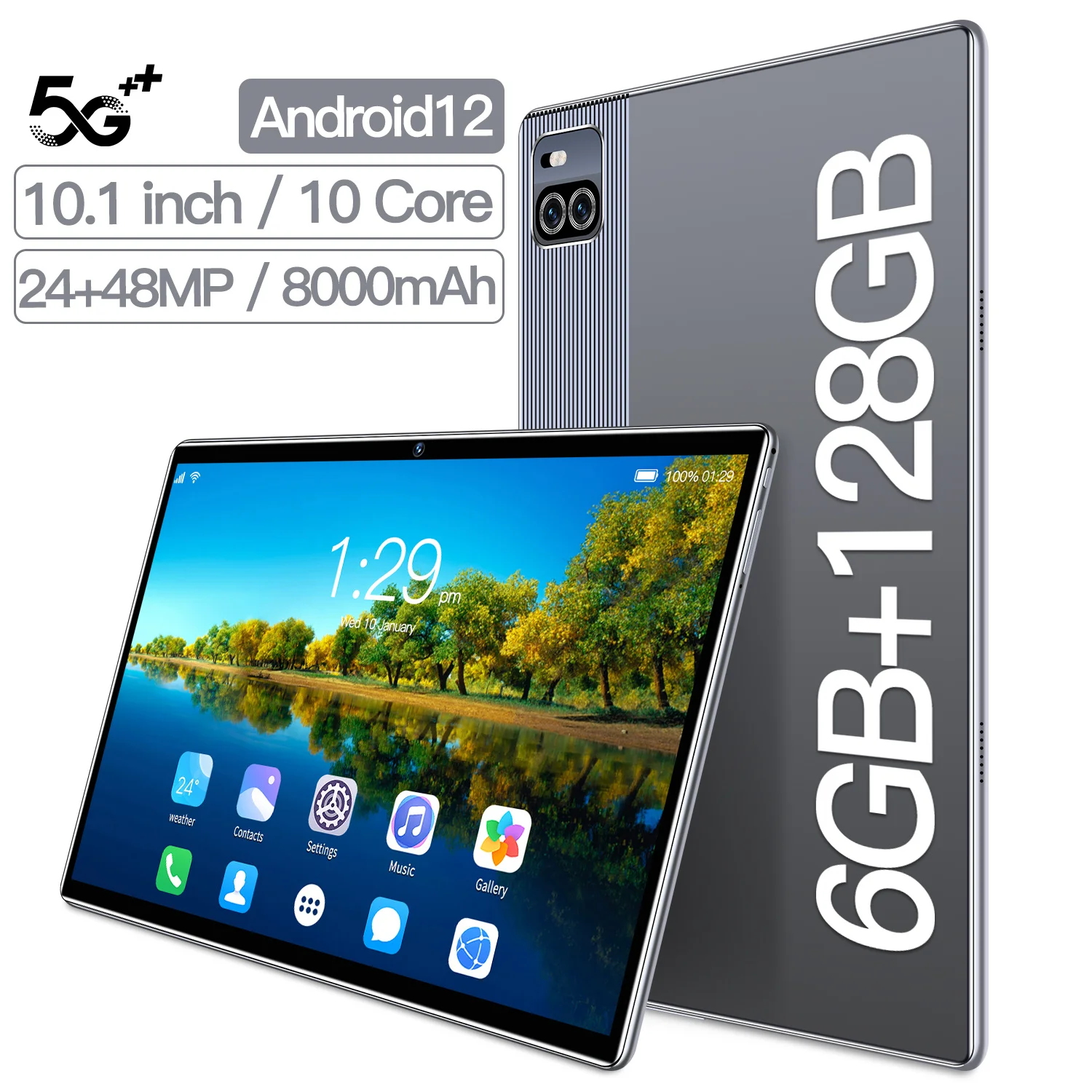 

Android 12 Tablet X101 8800mAh GPS Qualcomm 870 10 Core Google Play WIFI Pad 6+ 128GB Dual SIM 48MP Hot Sale Laptop 10.1 Inch PC