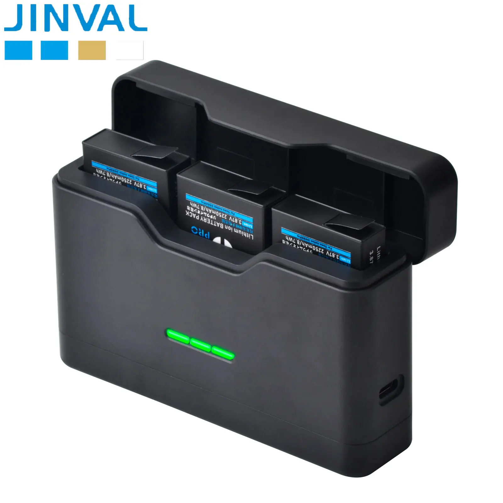 Фото JINVAL для DJI Osmo Action 5 Action 6 Чехол с быстрой тройной зарядкой 2280 мАч Аккумулятор для камеры DJI Osmo Action 6 5 4 3 Аккумуляторы №1