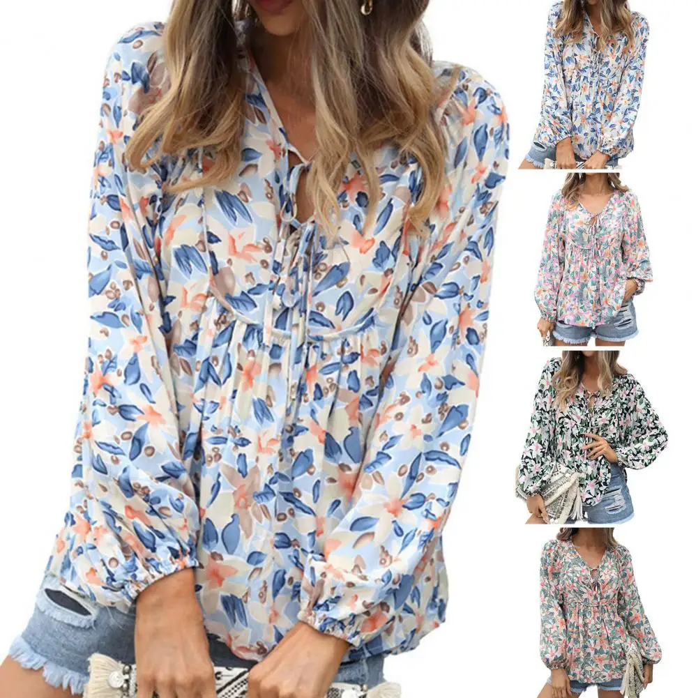 

Stylish Summer Long Sleeve Ladies Top Blouse Blouse Shirt Temperament Streetwear