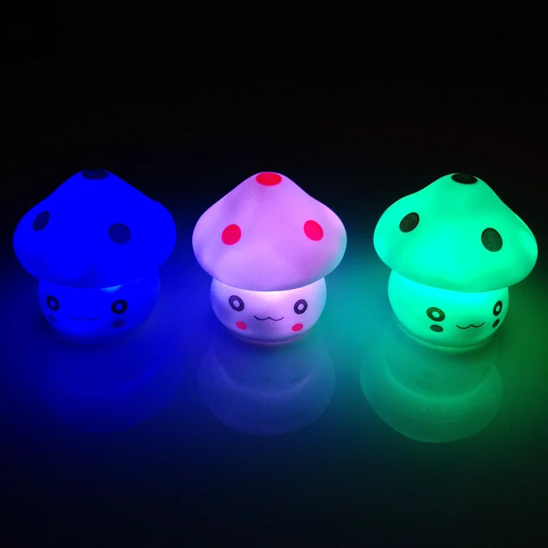 

Led Nachtlampje Kleurrijke Paddestoel Druk Touch Kamer Bureau Bedlampje Voor Baby Kids Kerstcadeaus interieur Ontwerp gift toys