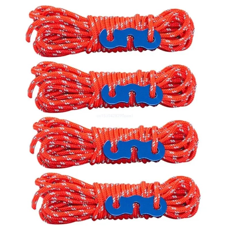 Веревка для растяжки палатки растяжка толщиной 3 мм светоотражающий шнур длиной