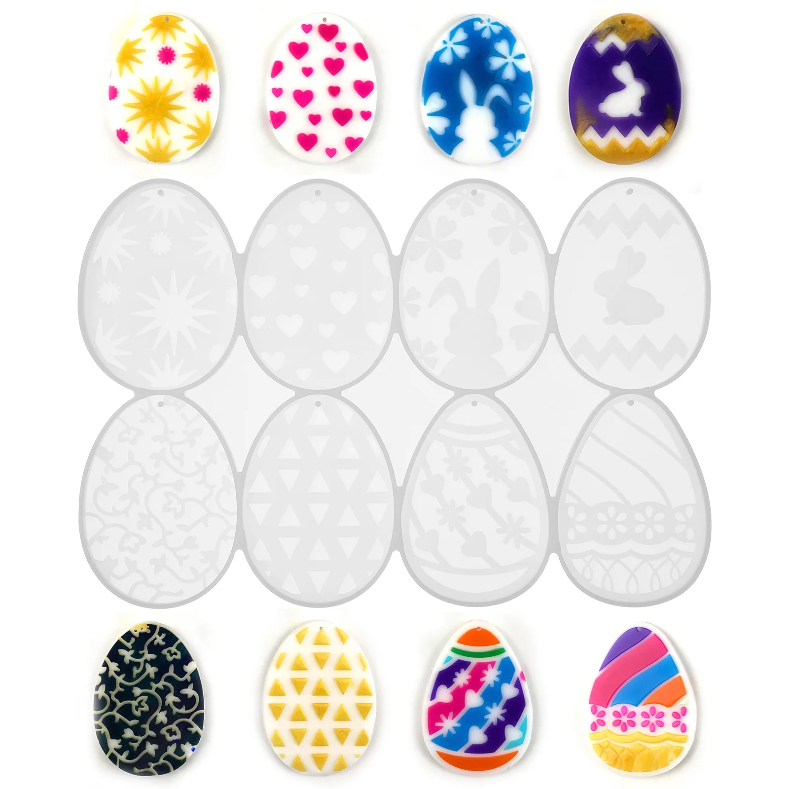 Пасхальный брелок подвесные формы яйцо кольцо сделай сам ожерелье с кроликом