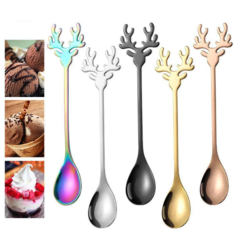 10 шт. креативная ложка для кофе и чая ELK нержавеющая сталь 304 маленькая мешалка