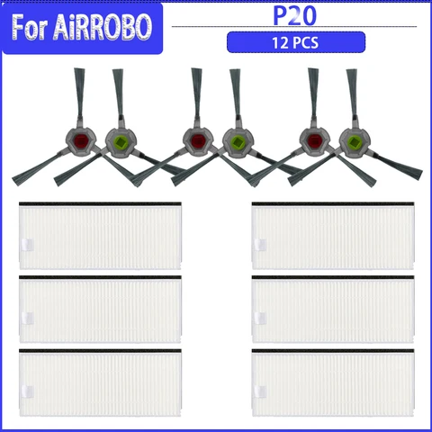 Сменные детали для пылесоса AiRROBO P20, боковая щетка, HEPA фильтр, аксессуары