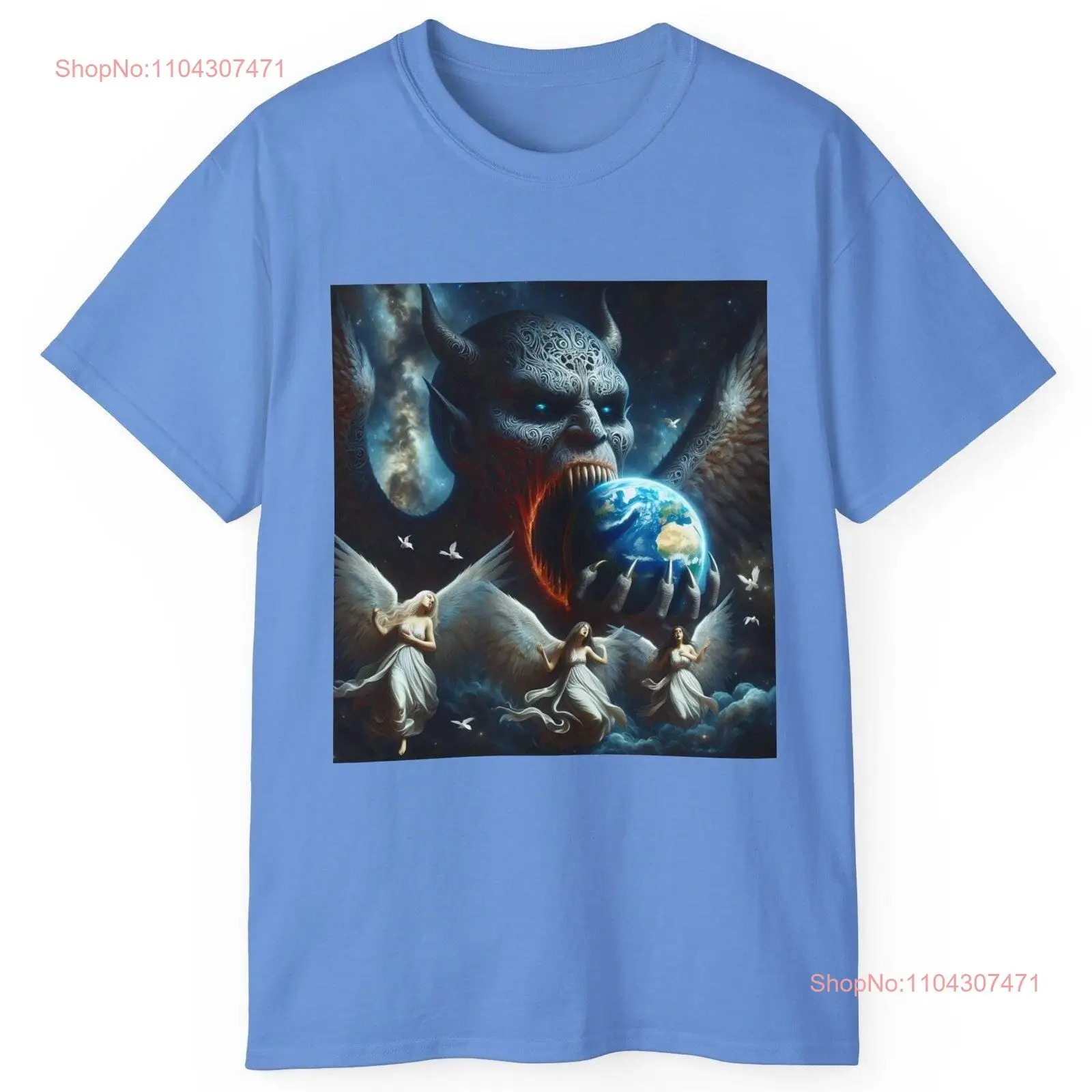 Футболка Earth Consumed by Evil Хлопок для мужчин и женщин Стильная облегающая футболка