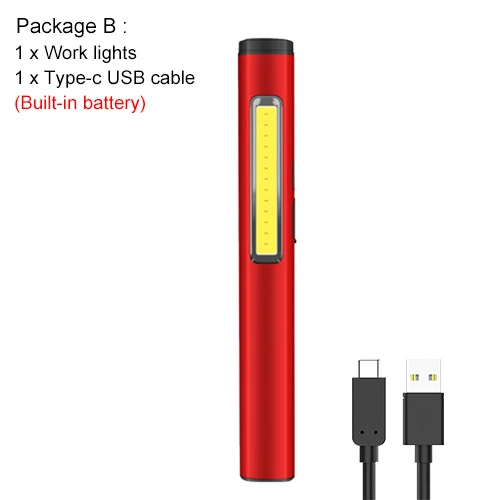 

Amanfire YD2302 Мини-светодиодный брелок-фонарик 300LM Портативная лампа-ручка с зажимом Магнитный светильник Type-C Перезаряжаемый фонарик