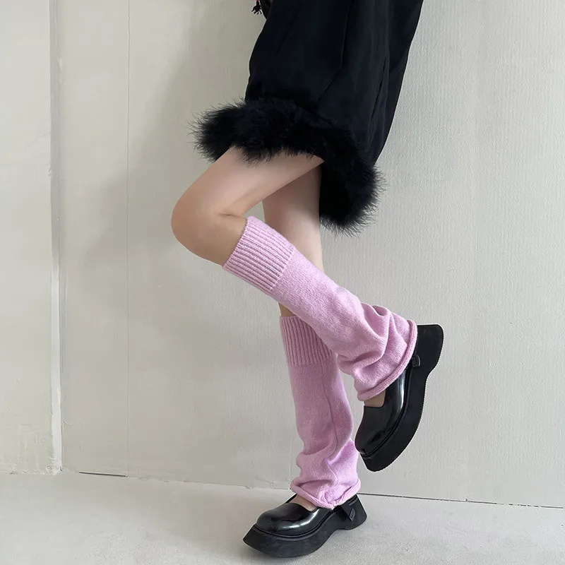 

Расклешенные носки, длинные носки, полосатые манжеты, розовые носки в стиле панк, вязаные зимние теплые носки Lolita Jk, милые японские носки, теплые носки в стиле Харадзюку