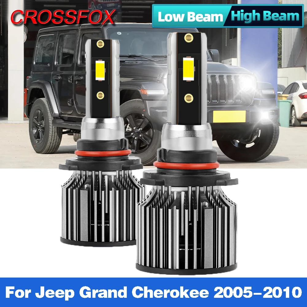 

20000LM LED Headlight 120W HB4 HB3 9005 9006 Turbo Lamp 6000K White Car Light Auto Headlamps For Jeep Grand Cherokee 2005-2010