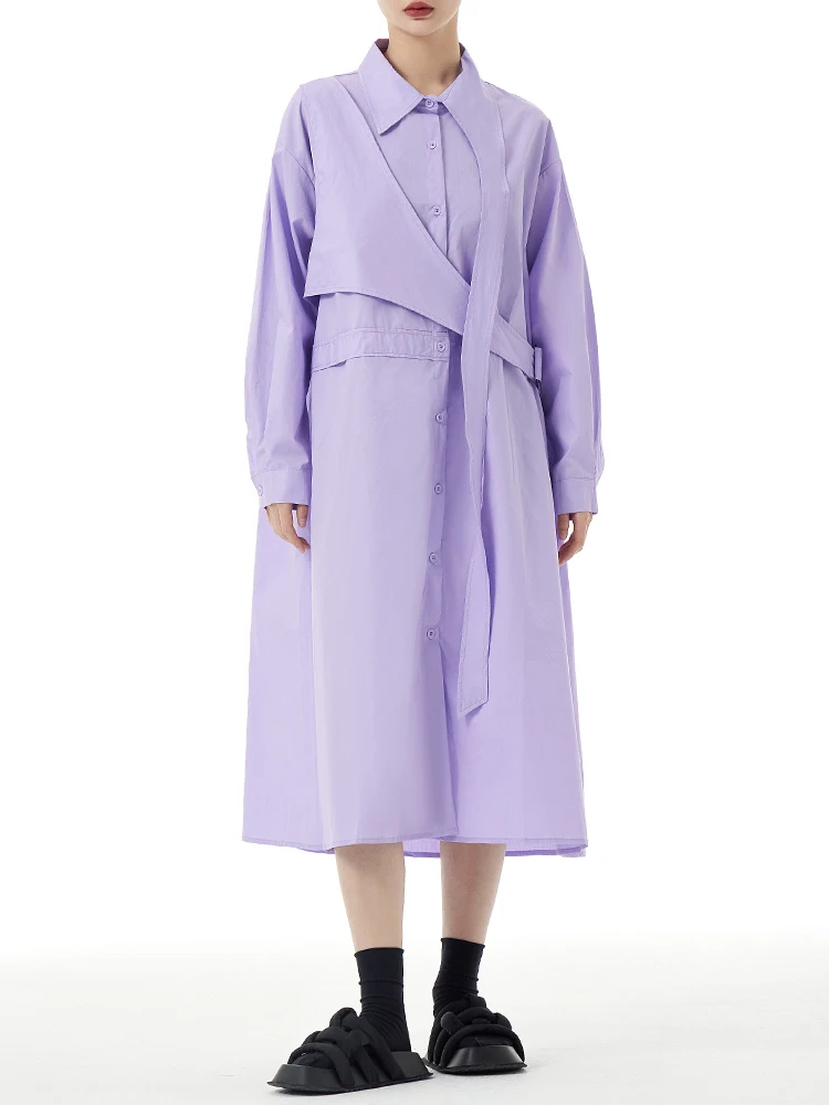 SuperAen корейский стиль Дизайн Весна 2024 новые модные однотонные платья свободные