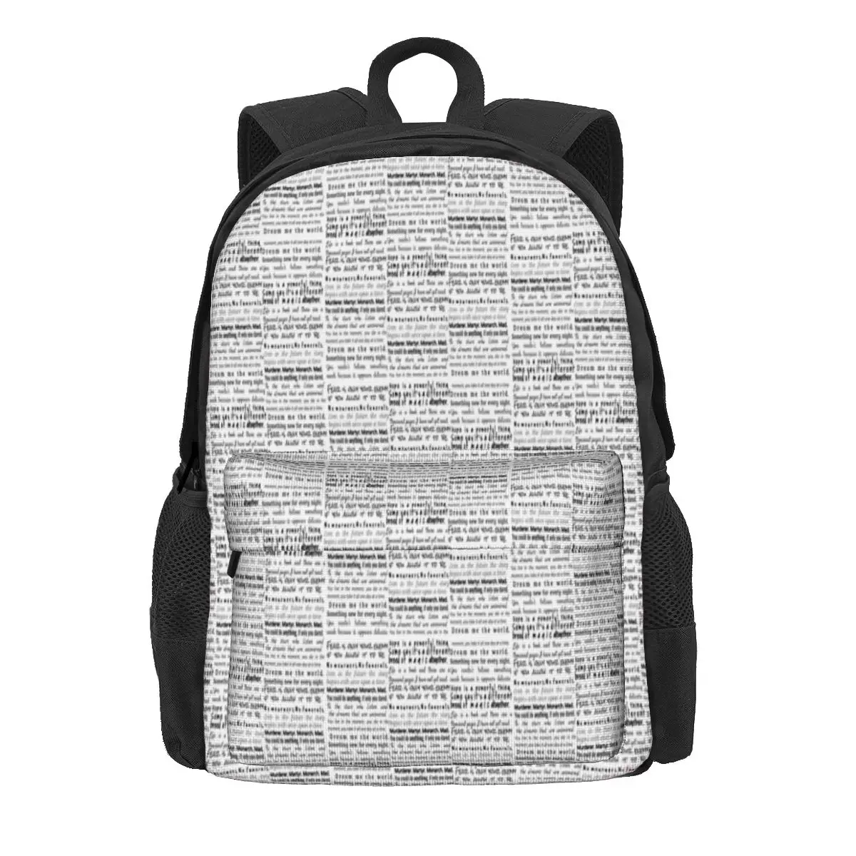

Ya Book Quotes Backpacks Men's Backpacks Bags For Women Bag Woman Zipper Close Female Backpacks
