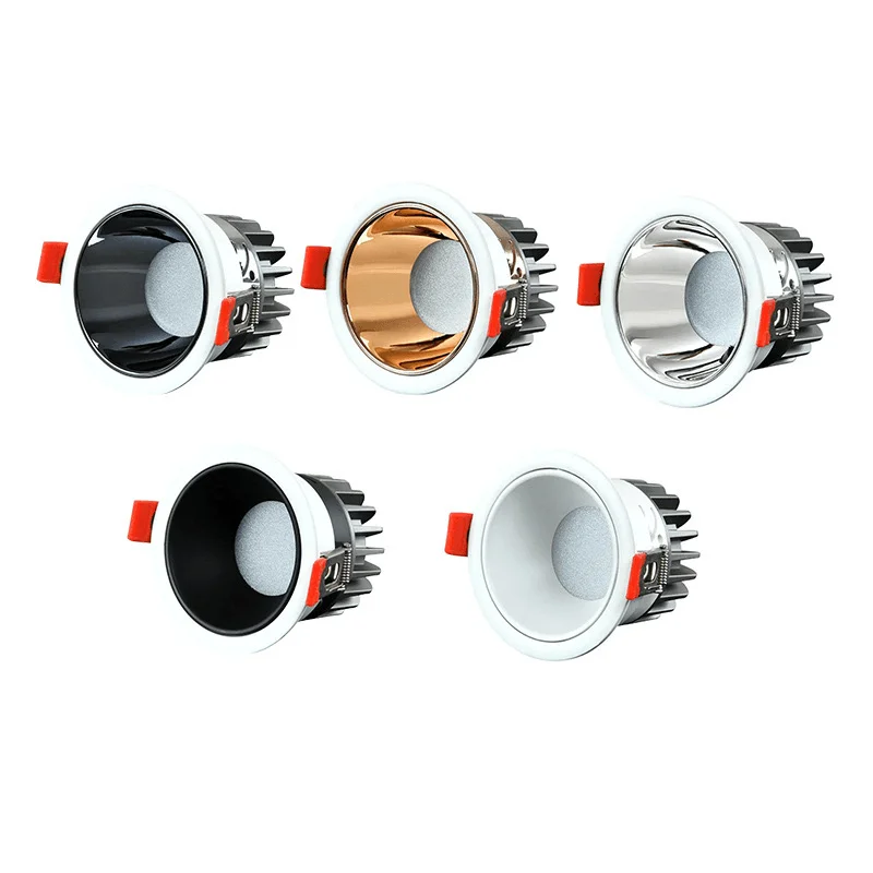 Приглушаемые утопленные антибликовые COB светодиодные потолочные светильники 9