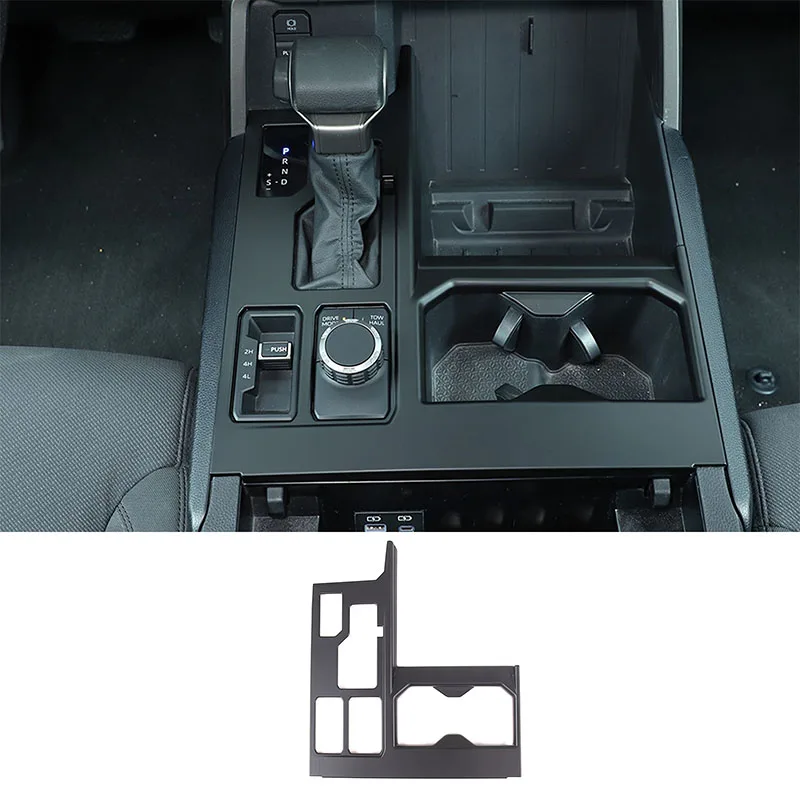 

Для 2022-2023 Toyota Tundra Sequoia ABS Матовый Черный Автомобильный Центральный механизм управления чашка для воды панель Встроенная рамка стикер аксессуары