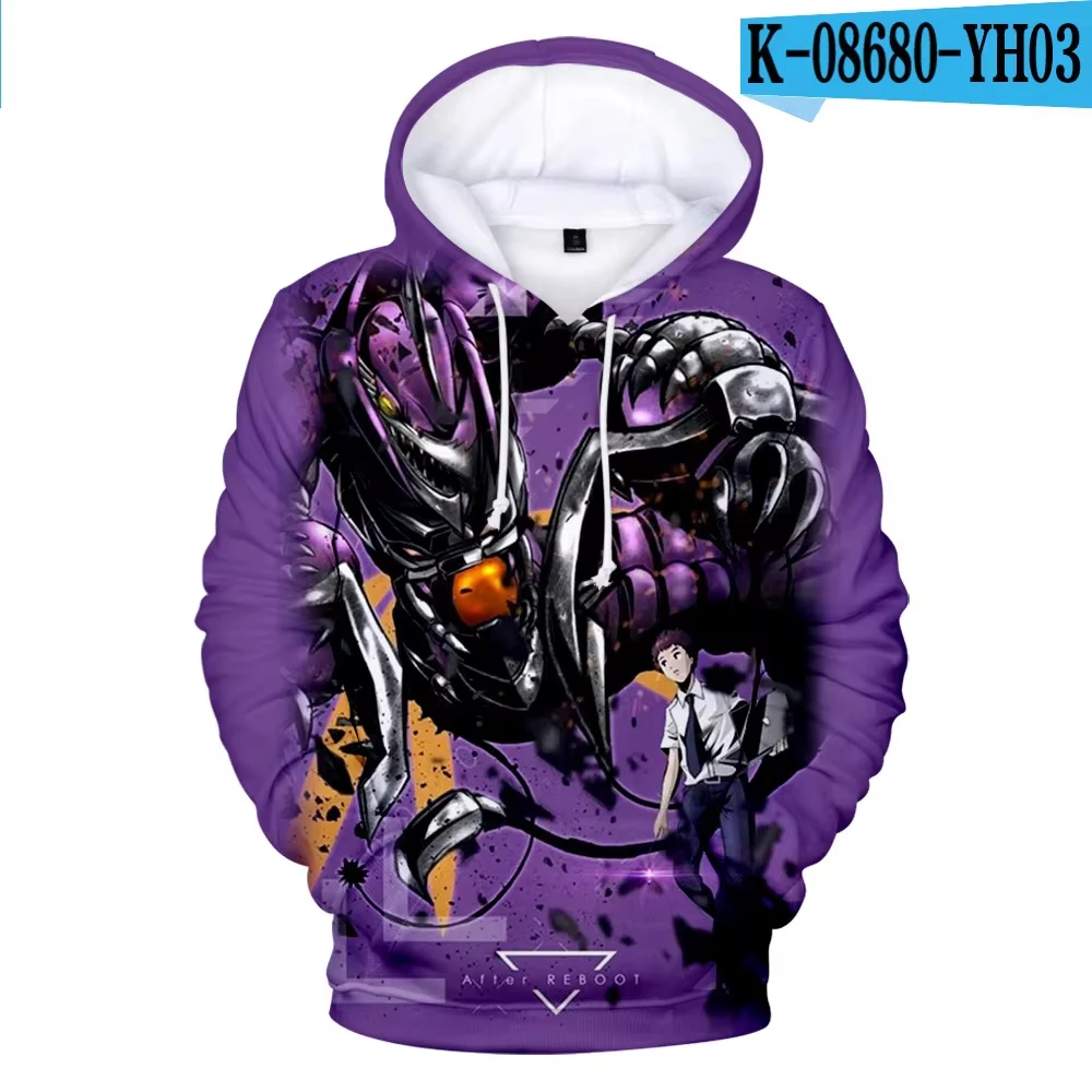 Мужская толстовка с 3D-принтом аниме Digimon Повседневный пуловер большого размера