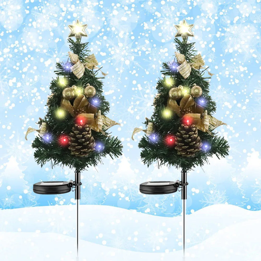 

Solar Christmas Tree Light Smart Light Sensing Lawn Lamp Outdoor Waterproof Garden Lights LED Pine Cones Yard Landscape Decor