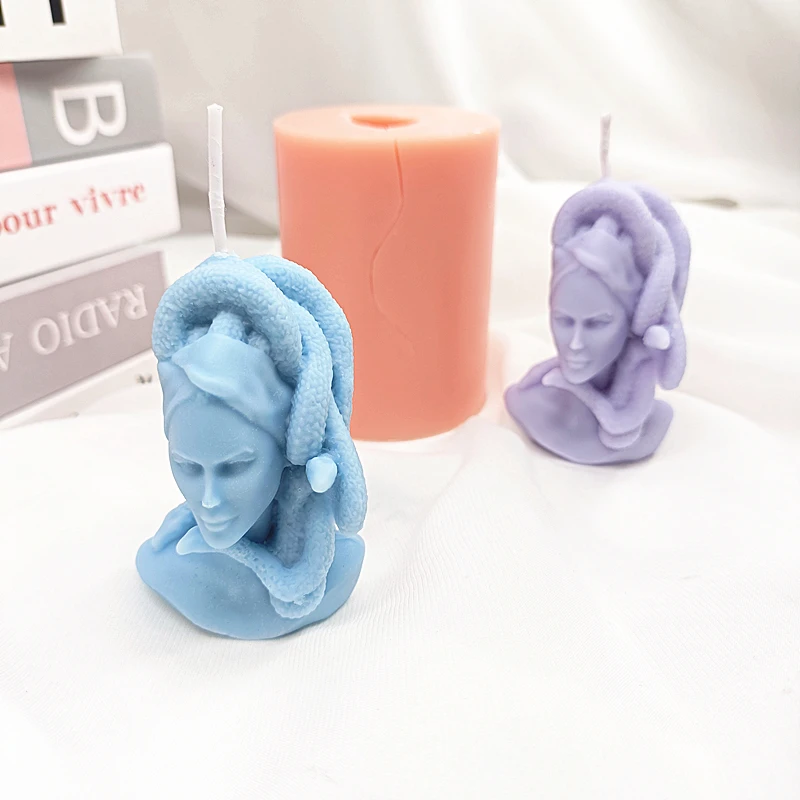 

Medusa Head and Snakes Candle Mold Handicrafts Soap Mould Home Decor