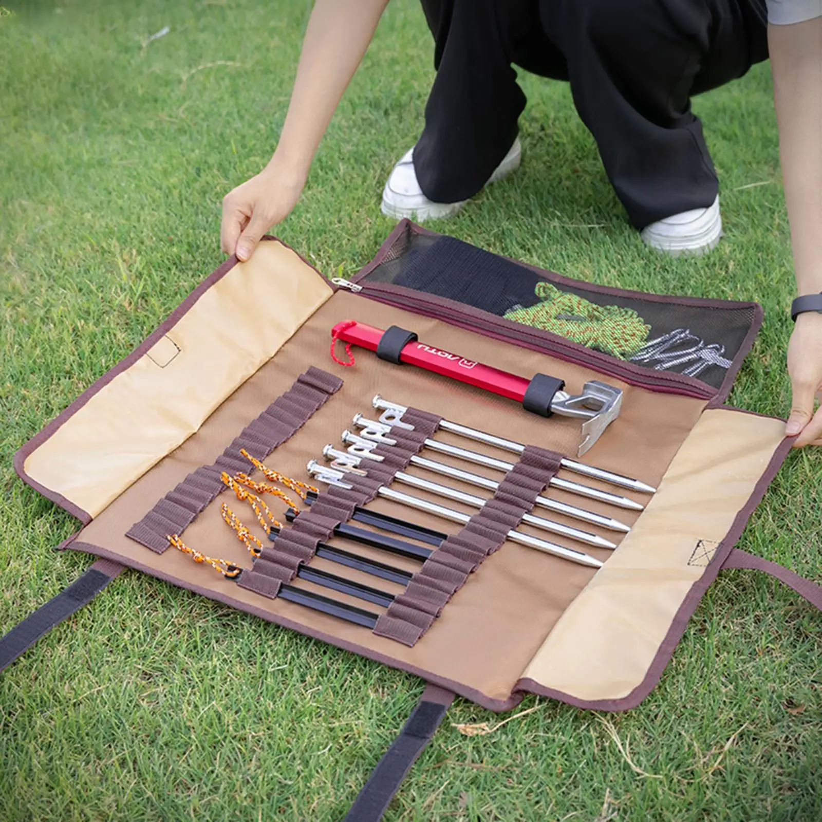 

Тканевая оксфордская сумка для хранения в палатке, молоток, многофункциональный чехол для инструментов, держатель-органайзер, сверхпрочна...