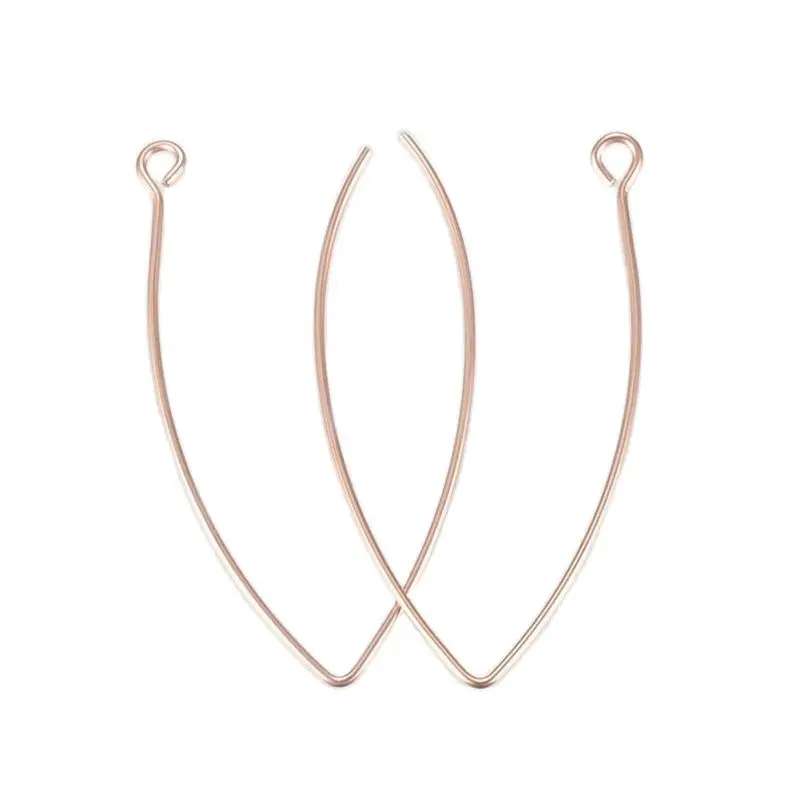 100pcs 304 Stainless Steel Earring Hooks Clasps Earring Hook Golden Color Stainless Steel Rose Gold Color F70