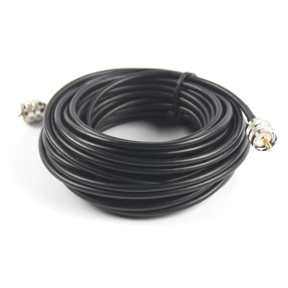 Gtwoilt 50 ft RG58 coax coaxial UHF PL-259 connectors amateur ham CB radio antenna cable