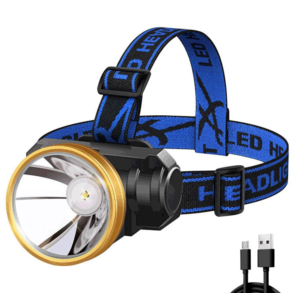 

USB Rechargeable Portable Mini Fishing Headlamp Night Walk Flashlight Camping Headlight + Have 1*Built in 18650 Battery