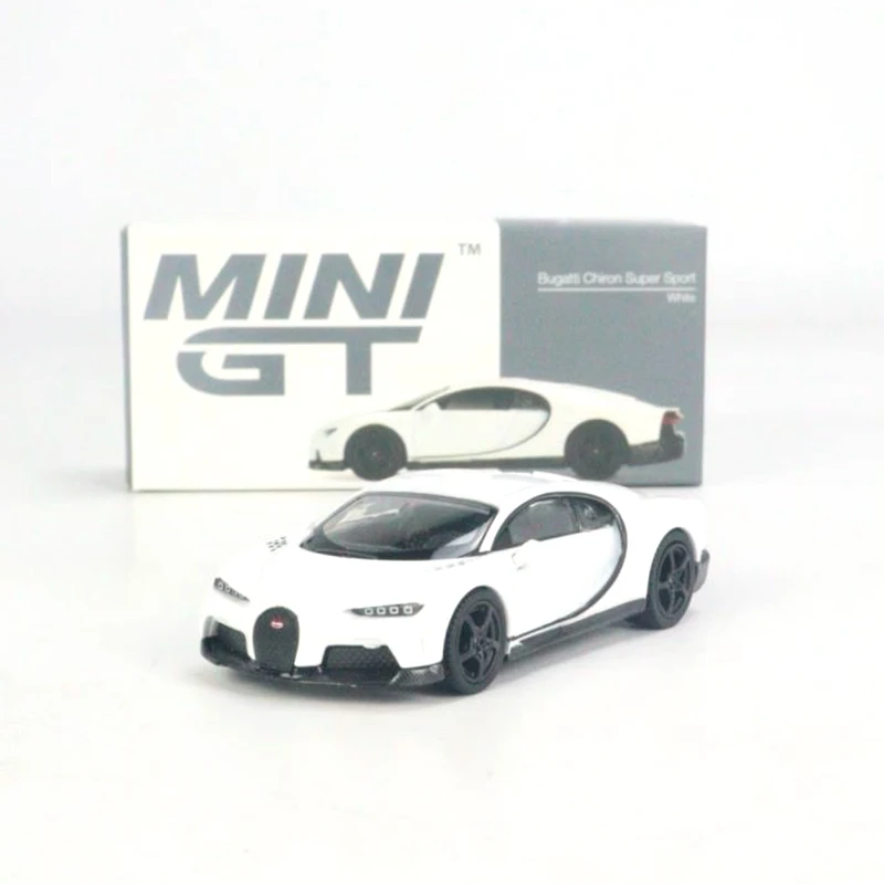 

MINI GT 1:64 Bugatti Chiron Super Sport White MGT00440-CH LHD Alloy car model Toy racing car