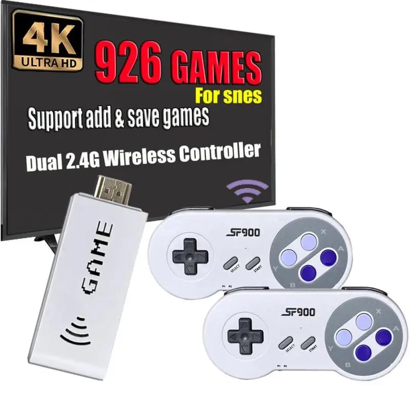

Игровая консоль для видеоигр, 926 встроенных классических игр, беспроводной контроллер, 16 бит, HD, ретро, игровая консоль для Snes