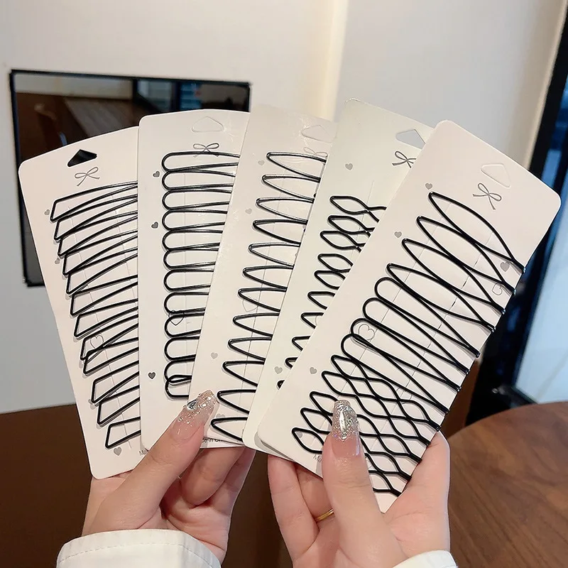 

Wavy Hairpins Black Hair Clips Metal Barrettes Invisible Wave Hairgrips Fashion Hair Accessories Clips for Women Girls