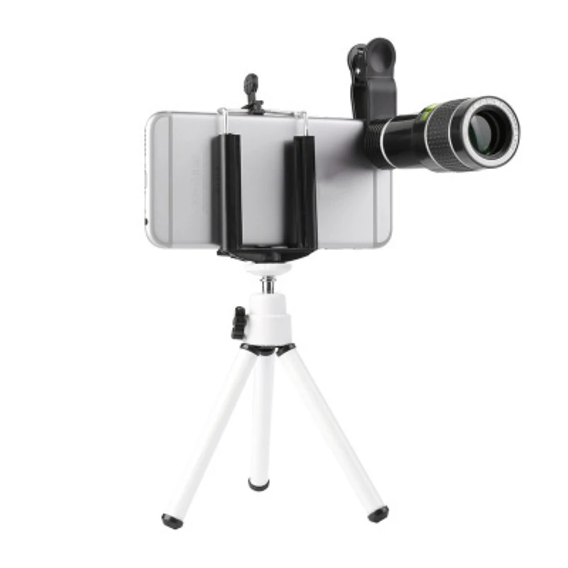 

Telescope Telephoto Lens Optical Monocular 20x Telescope Zoom With Clip Universal Mobile Phone Camera Lens With Tripod