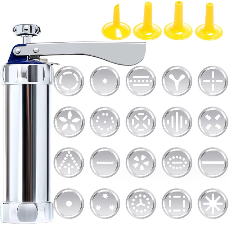 

Пистолет из нержавеющей стали для украшения тортов, Форсунка для печенья, шприц для выпечки, кухонный экструдер