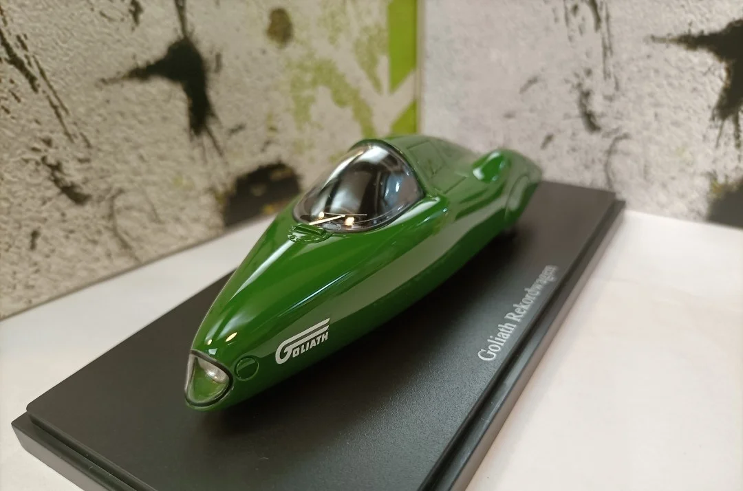 

Simulation 1/43 Resin Car Model Autocult Goliath Speed Record Test Car Rekordwagen High-End Collection Ornament Gift