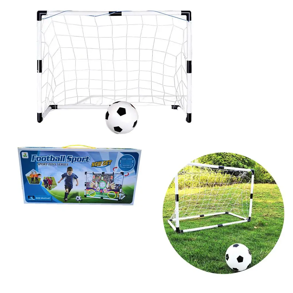 

Large Soccer Goal Football Gate Stable Convenient Soccer Goal Posts Wear-resistant Waterproof Folding Post Nets for Outdoor