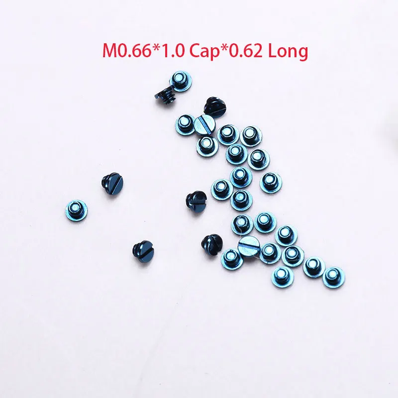 Blue Screw M0.66*1.0Cap*0.62 Long Mechanical Watch Movement Accessories Watches Repair Parts Watch Aftermarket Replacements
