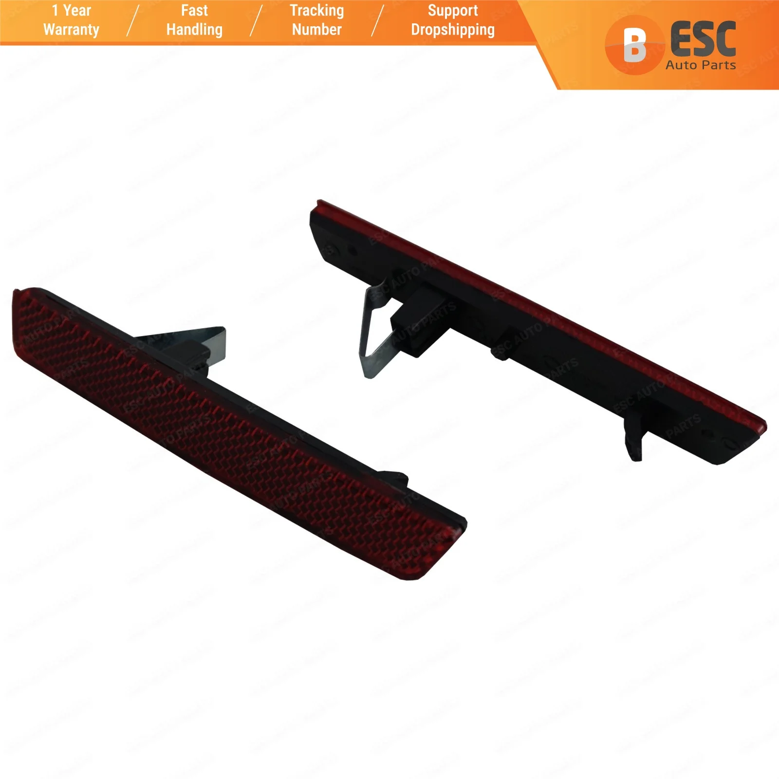 

ESP964 Rear Bumper Reflector Left Right 51810677, 51810678 for Fiat Doblo MK2 Opel Combo D Made in Turkey Fast Handling