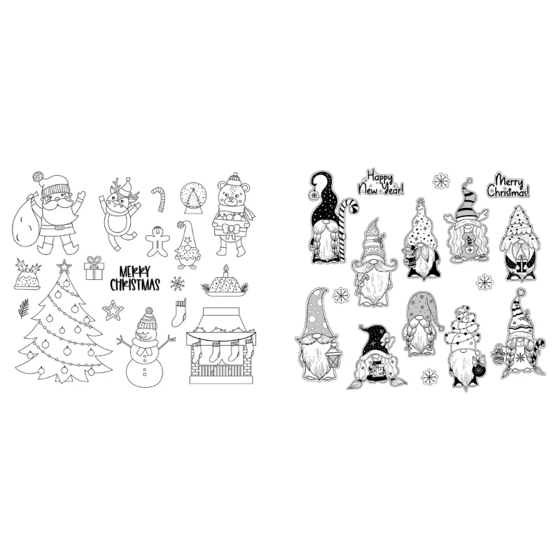 

Christmas Series Clear Stamps Vintage Silicone Seals for DIY Scrapbooking Card Making Embossing Decoration Rubber DropShip