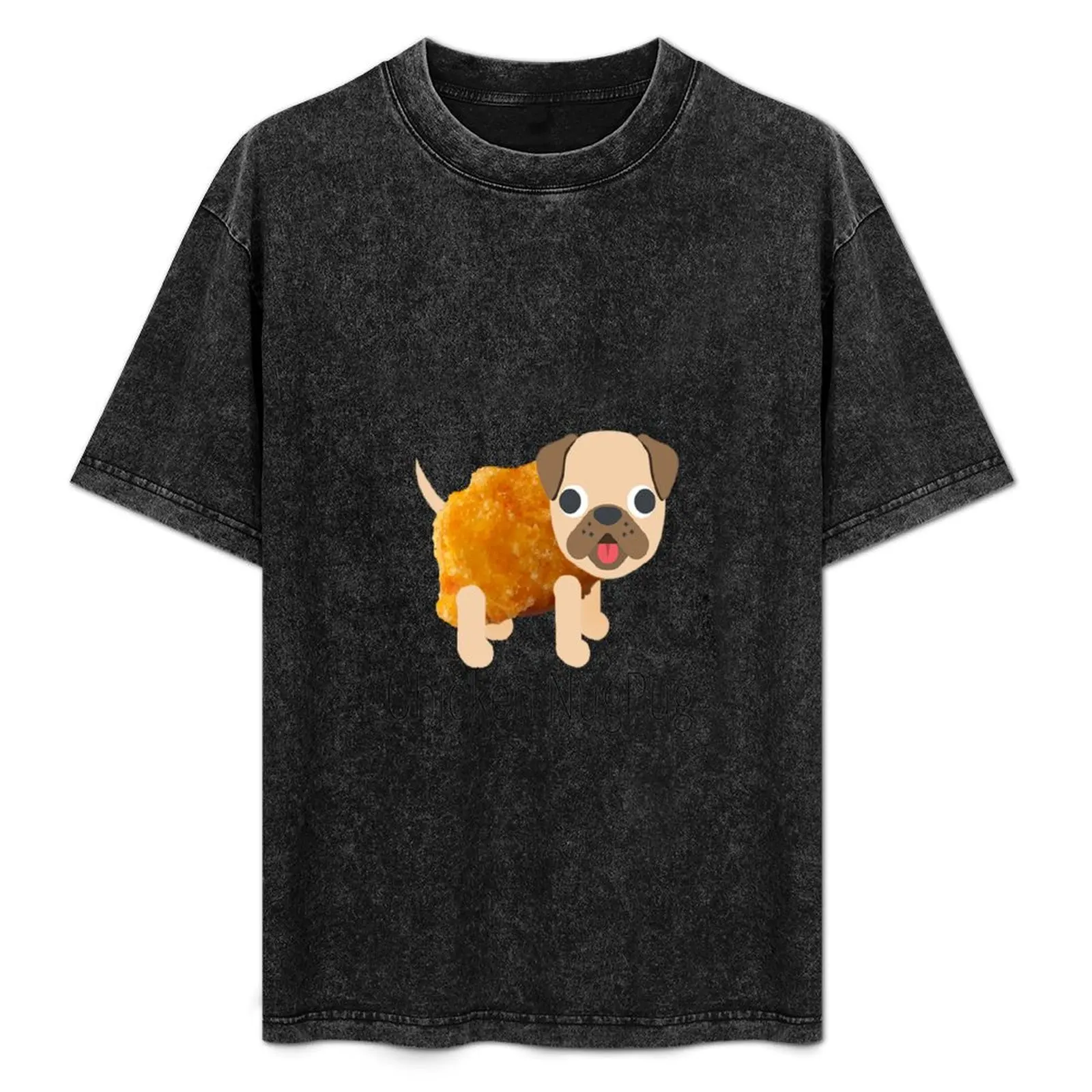 Футболка с курицей Мопсом Nugget Спортивные фанаты Одежда большого размера Мужская