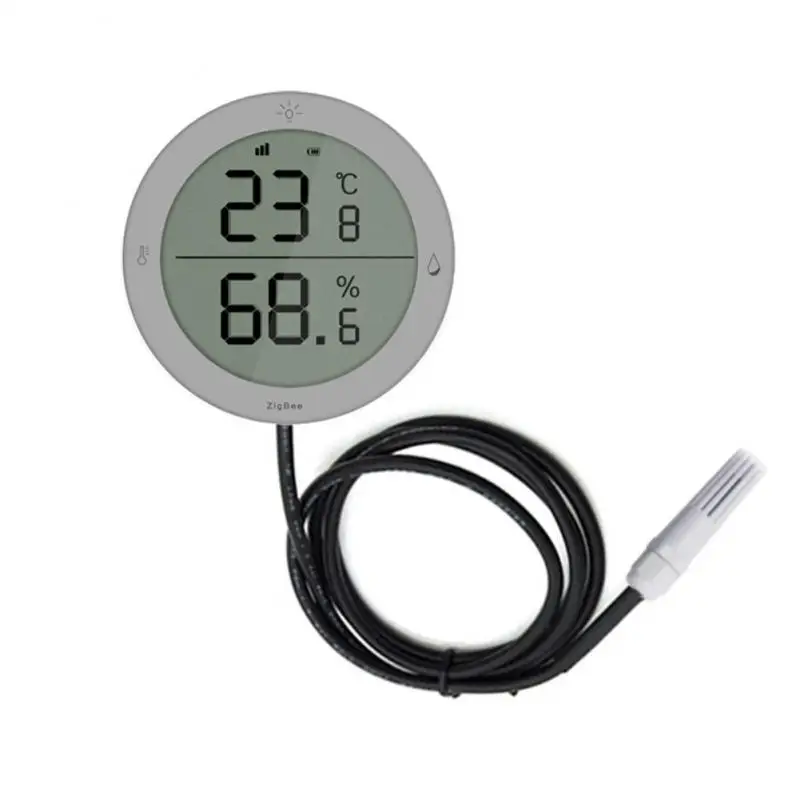 

TUYA ZigBee Temperature And Humidity Sensor Seedling Fermentation Reptile Breeding Work With Alexa And Google Home Wire Probe