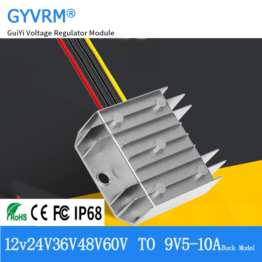 Conversor 12v24v do Carro a 9v 5a 6a 8a 10a 36v 48v a 9v dc 24v a 9v Transformador Step-down Módulo dc Conversor de Energia