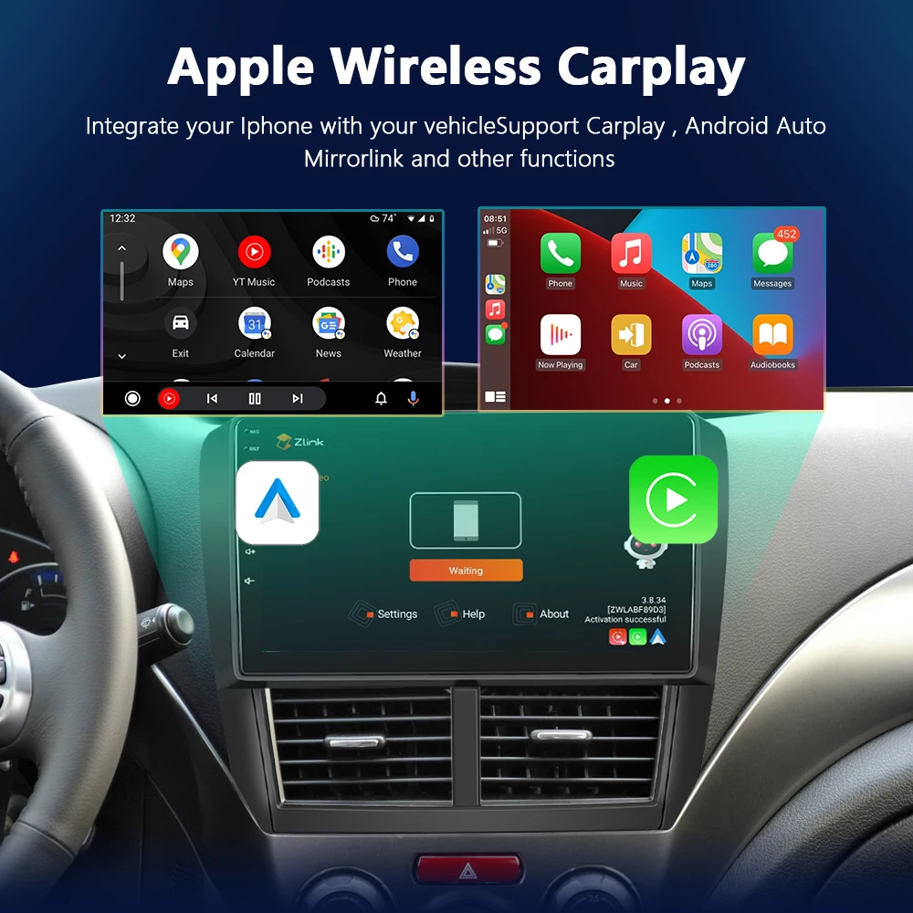 Автомагнитола Podofo 9 дюймов CarPlay Android 10 для Subaru Forester 3 SH 2007-2013 мультимедийный плеер