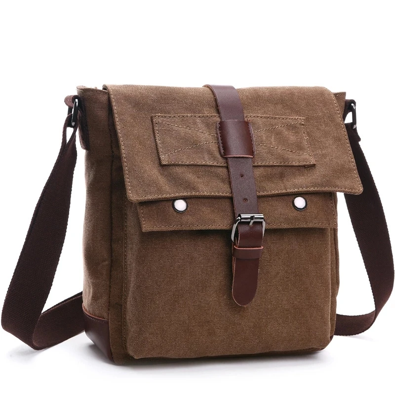 

Портфель мужской парусиновый, винтажная сумка-мессенджер для работы/путешествий/отдыха, саквояж кросс-боди