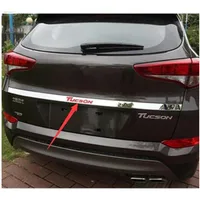 high quality stainless steel rear trunk door sill decoration cover for 2015 2016 2017 2018 Hyundai Tucson car accessories